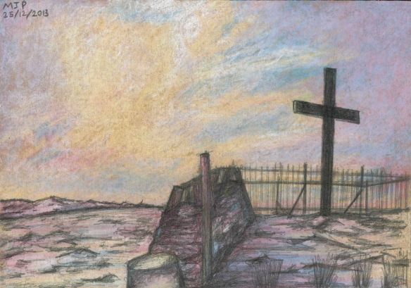 4. Corbar Cross - Chalk/Pencil, A4 MDF. FD