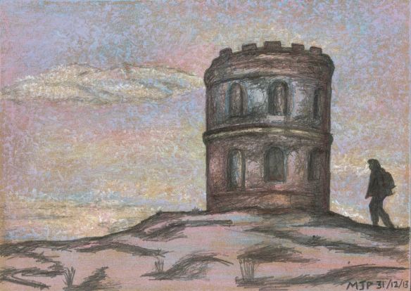 5. Solomans Temple - Chalk/Pencil, A4 MDF. FD