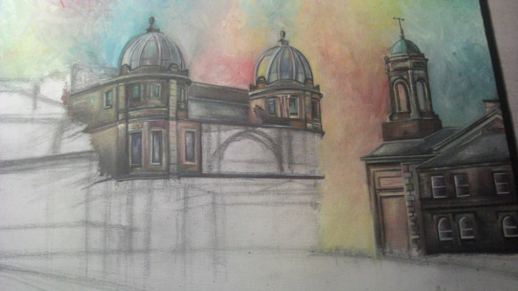 Top floor mostly completed.