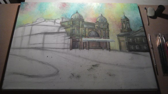 Buxton Opera House -  Showing main bulk of wok on the building is complte