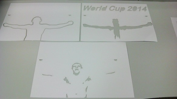 Templates after laser cutting