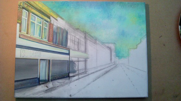 Babbington Lane showing updates to the Potts shop front.