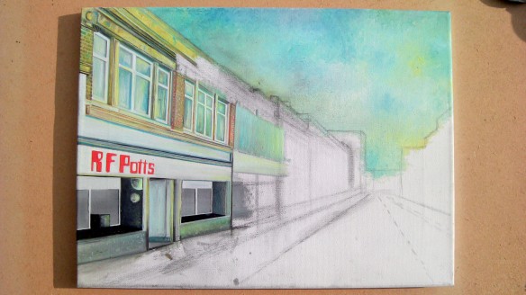 Now with some more windows, Potts shop sign and shop window details.