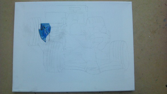 First section added around the rear winglet and exhaust.