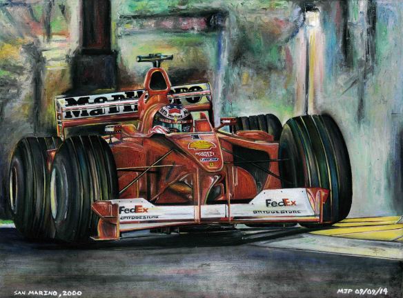 Showing the finished painting