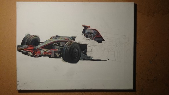 Showing a completed rear engine cover