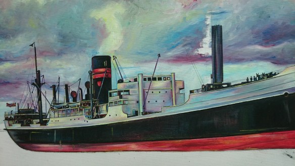 More masts, cables and people added.