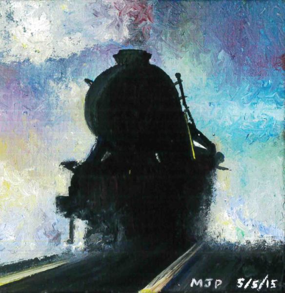 21. Steam – Oil Paint, A6 Canvas. NFS