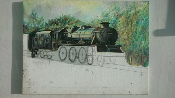 Showing the completed details on the main body of the locomotive.